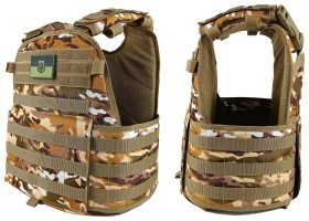 Плитоноска Pantsyr-2 (тактичний військовий жилет, бронежилет MOLLE) Multicam Arid