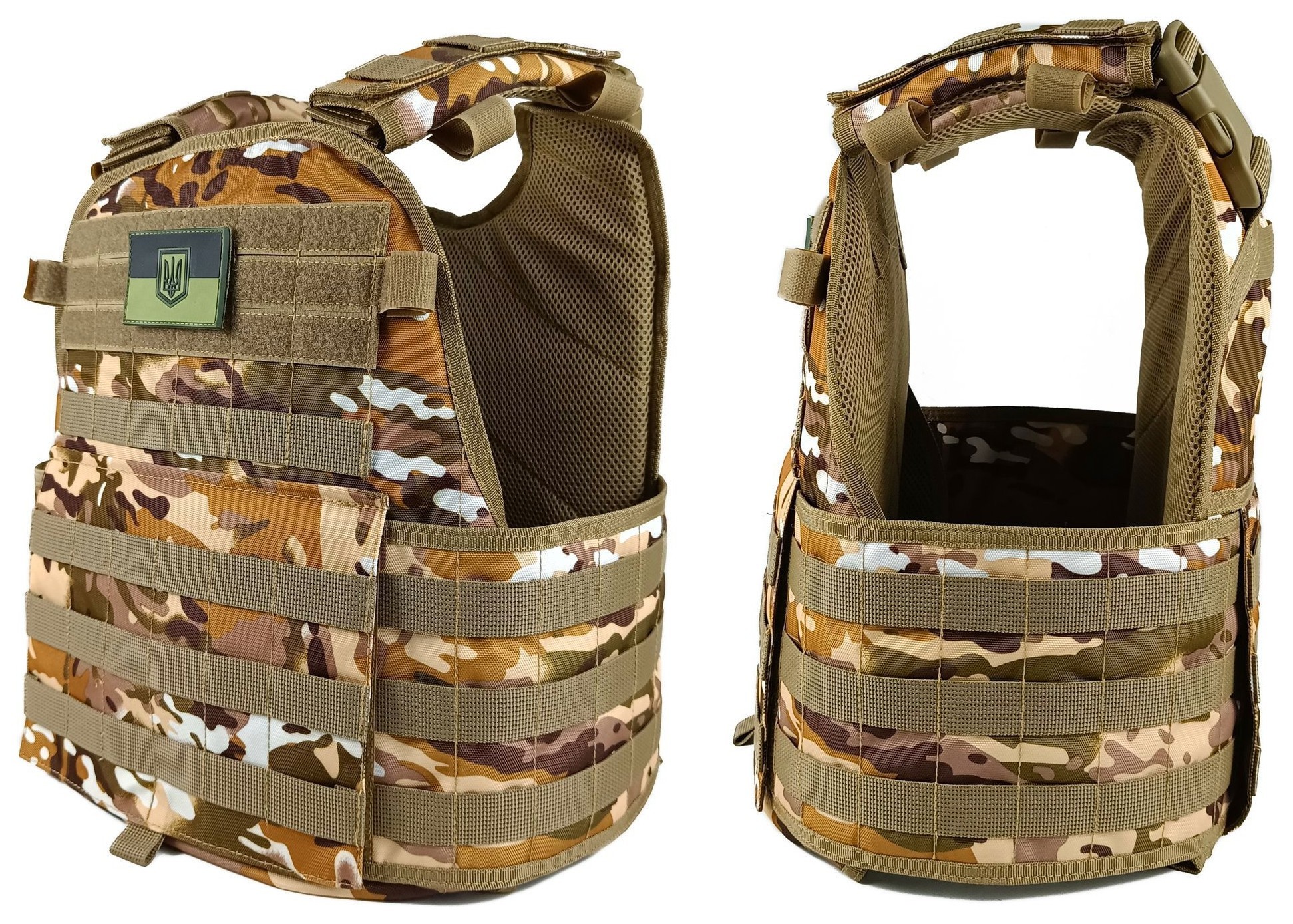 Плитоноска Pantsyr-2 (тактичний військовий жилет, бронежилет MOLLE) Multicam Arid EFIT_2411