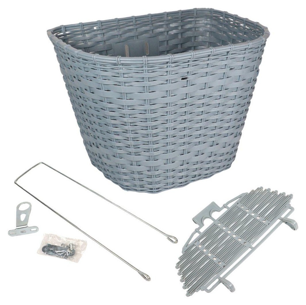 Кошик Пластик на рульову колонку 24-28" 360*250*250 мм зі стійкою 400L 25,4" CK-006S сірий з кришкою BSK-069