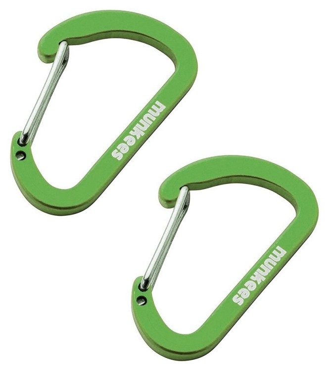 Munkees 3251 карабін Flat Wiregate 4 мм x 40 мм (пара) grass green 3251-GG