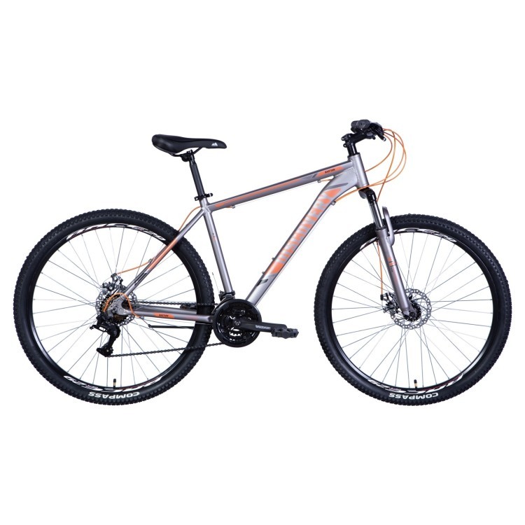 Велосипед 29" Discovery BASTION 2024 (сріблясто-помаранчевий (м)) OPS-DIS-29-191
