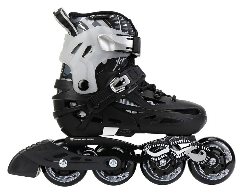 Детские раздвижные ролики Flying Eagle S6S Junior черные ROL_4573