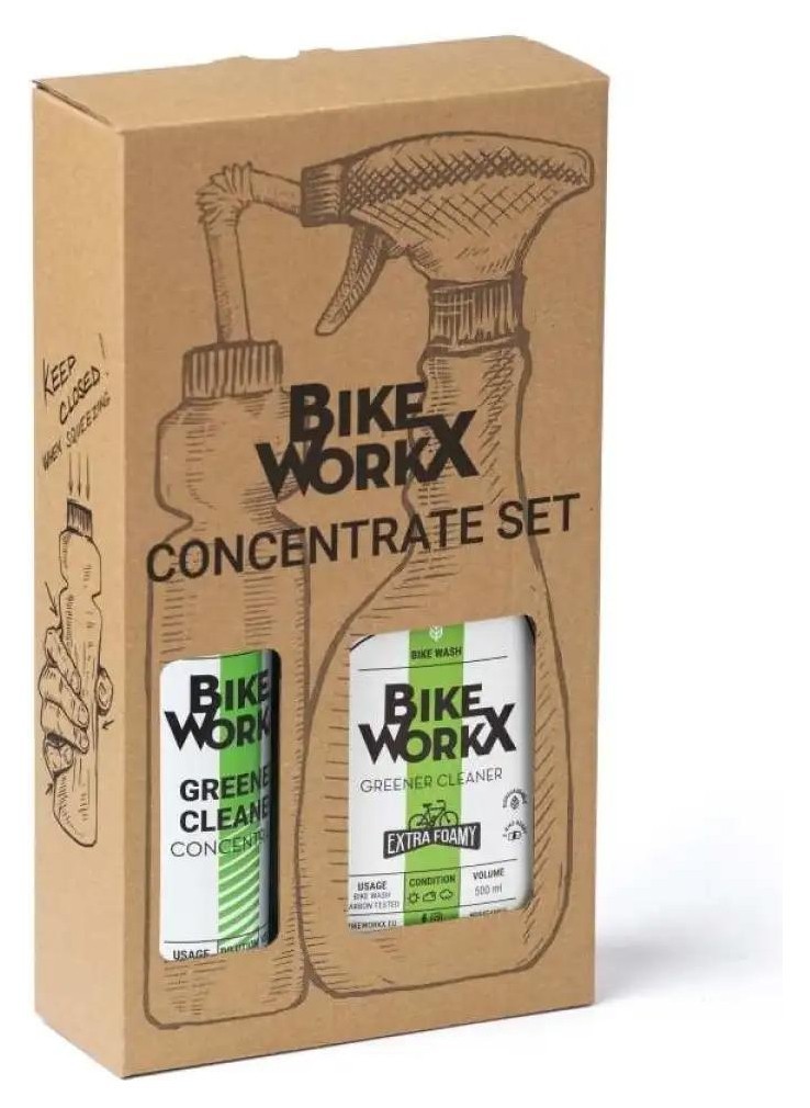 Очищувач BikeWorkX Greener Cleaner Concentrate set 250ml + 500ml OBOD_GREENERCONCSET250