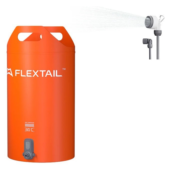 Душ портативный с емкостью и насосом Flextail Tiny Shower Bucket, 20л, оранжевый FNR_TSB-700