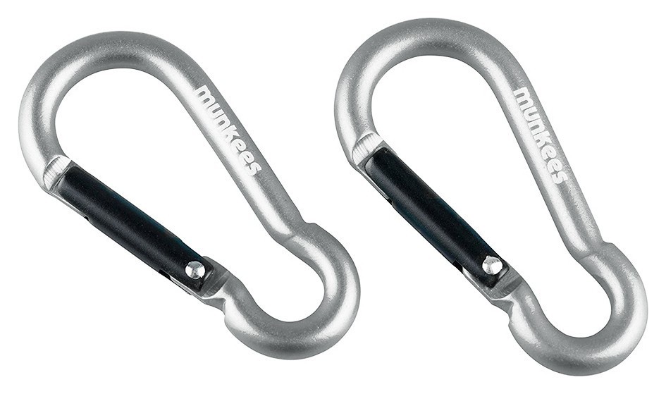 Munkees 3235 карабіни Pear 5 mm x 50 mm 2-Pack grey 3235-GY