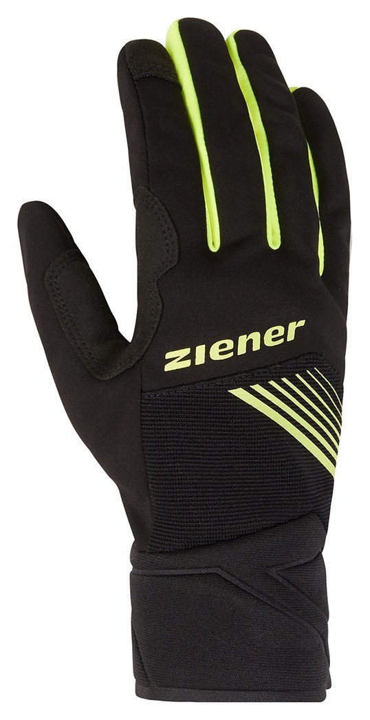 Ziener велоперчатки Dirich Touch black-poison yellow 10 117019-12737-10