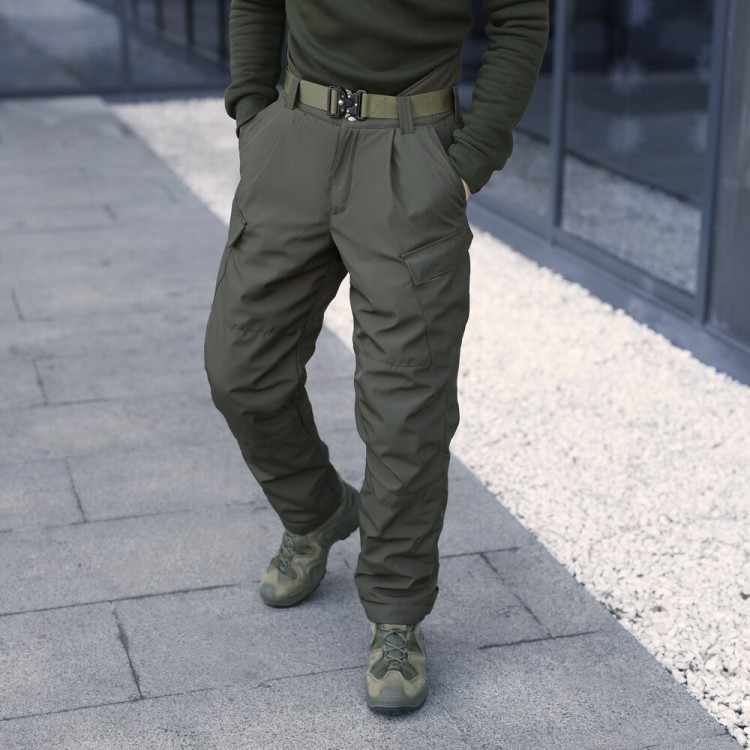 Зимние мужские брюки хаки Pobedov Fight. Утепленные мужские брюки зимние хаки POB_00000007000