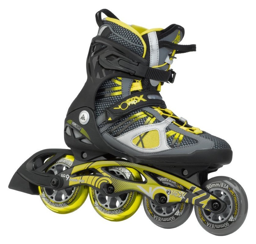 Роликові коньки для дорослих K2 VO2 100 X PRO M 44 (10.5US) 285мм Black/grey/lime (3050007) RCH_22650