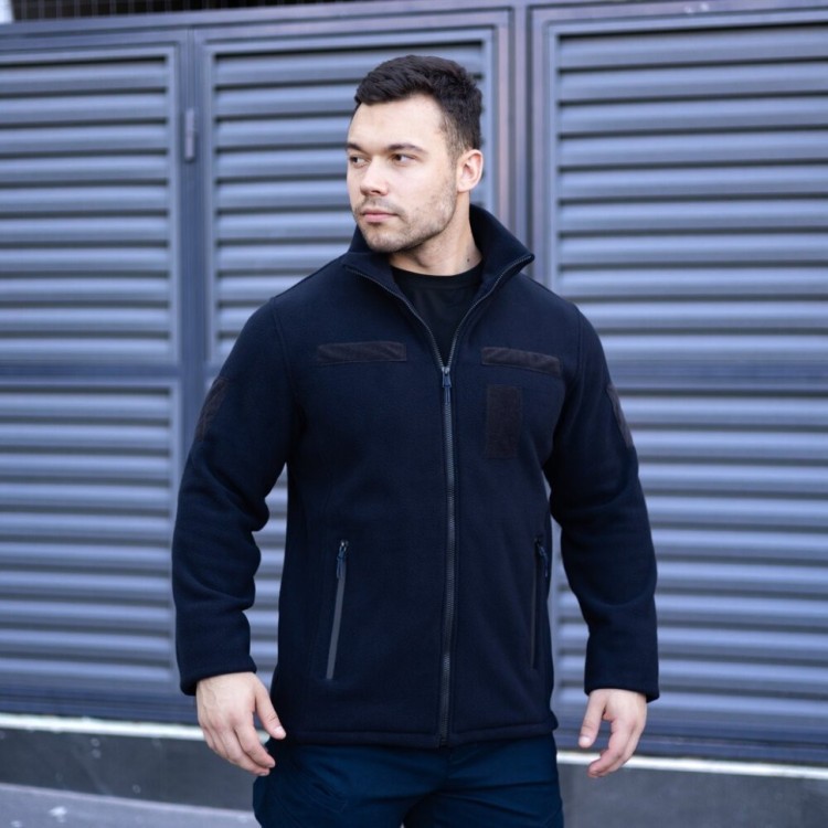 Толстовка флісова Pobedov Voin з липучками Темно-синій M BLto2 541Mdb POB_00000008371