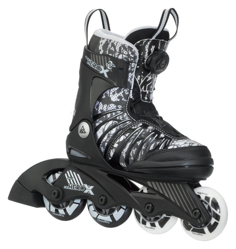Роликові коньки дитячі K2 SK8 HERO X BOA S (29-34) 170-205мм Black/grey (3050207) O RCH_22477