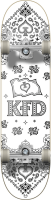 KFD Скейтборд Bandana Complete Skateboard 8" - White