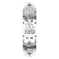 KFD Скейтборд Bandana Complete Skateboard 8" - White