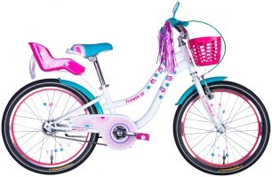 Велосипед ST 20" Formula FLOWER PREMIUM BH рама-10" білий з рожевим та бірюзовим 2025