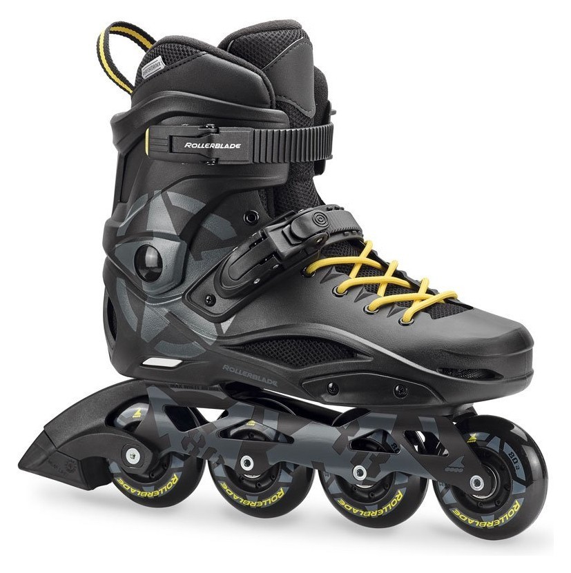 Роликові коньки для дорослих Rollerblade RB 80 36.5 (6US) 230мм Black/yellow (07847700 800) RCH_11252
