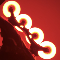 Сяючі колеса для роликів Flying Eagle Lazerwheelz Ultra 88A 4 шт червоні