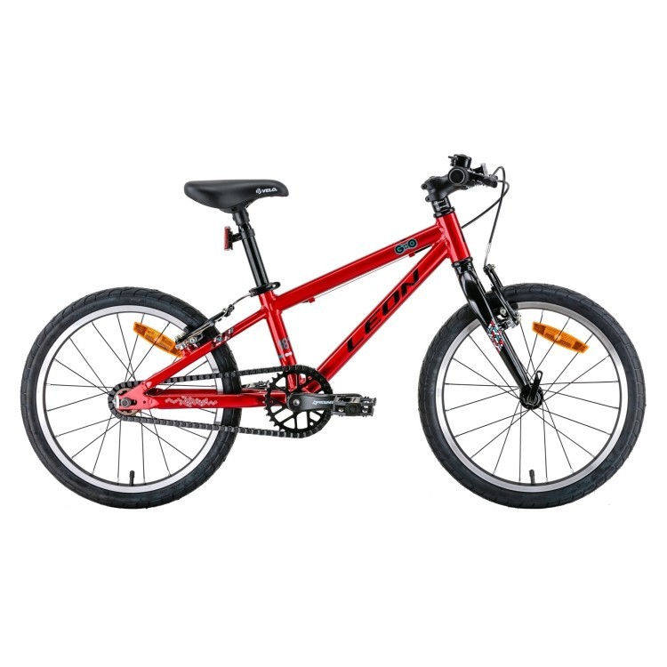 Велосипед 18" Leon GO Vbr 2022 (червоний з чорним) OPS-LN-18-003