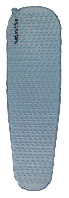 Матрас надувной туристический одноместный Naturehike CNK2300DZ013, 185x55x3.5 см, голубой, овальный FNR_6976023927041