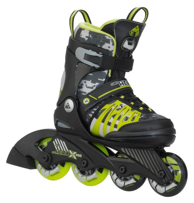 Роликові коньки дитячі K2 SK8 HERO X PRO L (35-40) 220-255мм Black/lime (3050208) O RCH_22475