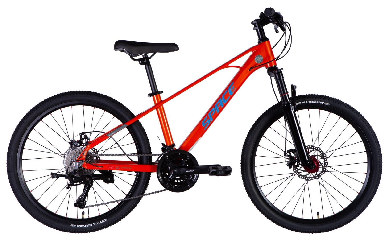 Велосипед MG 24" SPACE KID SKYLINE DD FR рама-13" оранжевый 2025 OPS-SK-24-002