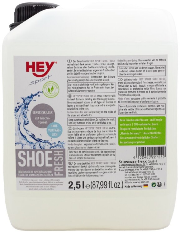 Гігєнічне очищення взуття HeySport Shoe Fresh 2,5 l (20272500) 20272500