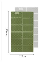 Килимок туристичний складаний двомісний IXPE Naturehike CNK2450WS044 з алюмінієвою плівкою, 200x120x1.8 см, оливковий