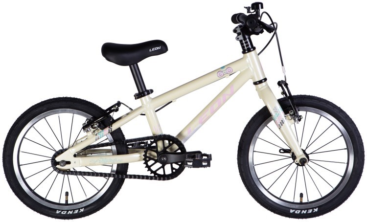 Велосипед AL 16" Leon GO Vbr FR рама-8" бежевый с розовым 2025 OPS-LN-16-004