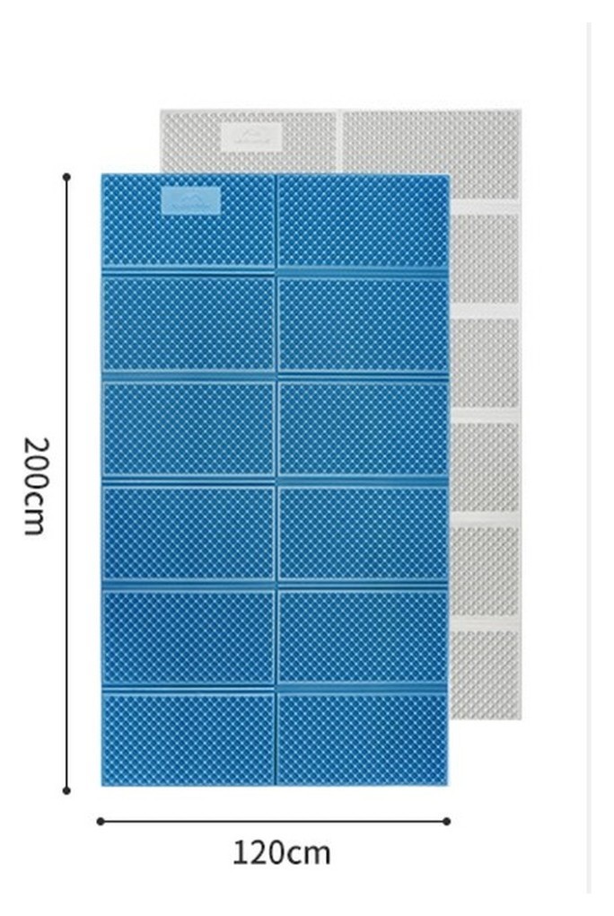 Килимок туристичний складаний двомісний IXPE Naturehike CNK2450WS044 з алюмінієвою плівкою, 200x120x1.8 см, синій FNR_6927595791097