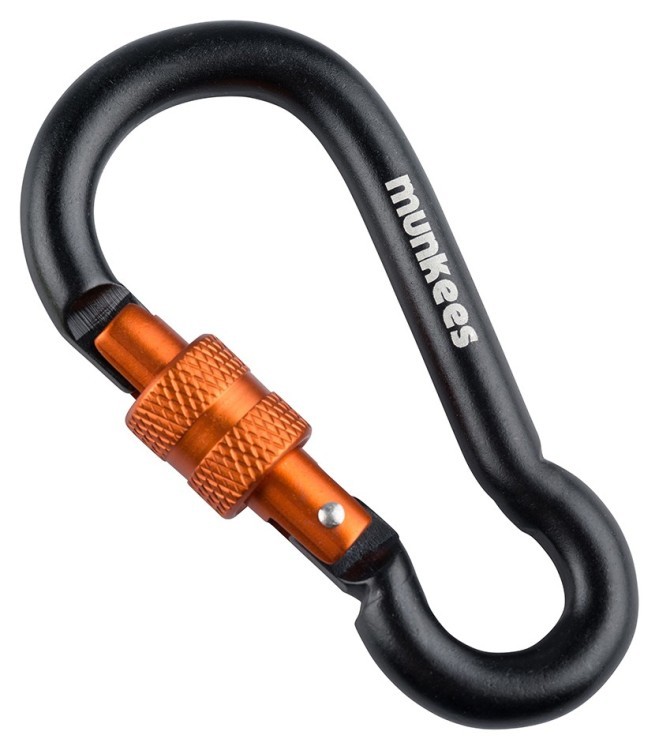 Munkees 3247 карабін Pear with Screw Lock 7 mm x 70 mm black 3247-BK