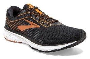 Кроссовки мужские Brooks GHOST 12 M 43 (9.5US) Black/turbulence/orange (1103161D009)