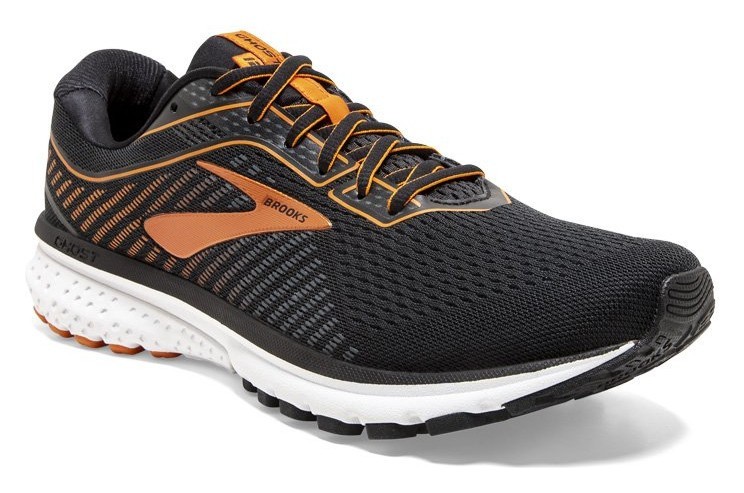Кроссовки мужские Brooks GHOST 12 M 43 (9.5US) Black/turbulence/orange (1103161D009) RCH_14924