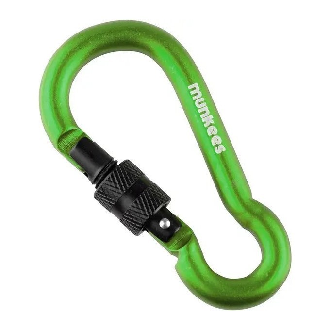Munkees 3247 карабін Pear with Screw Lock 7 mm x 70 mm green green 3247-GG
