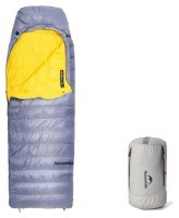Спальник с натуральным пухом Naturehike CW700 CNK2450WS048, р-р L, желто-серый