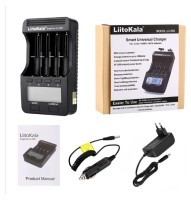 Універсальний інтелектуальний зарядний пристрій Liitokala Lii-500 EU на 4 канали + автомобільний кабель