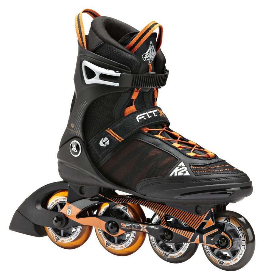 Роликові коньки для дорослих K2 FIT X Pro M 47 (12.5US) 305мм Black/orange (3040002) RCH_22597