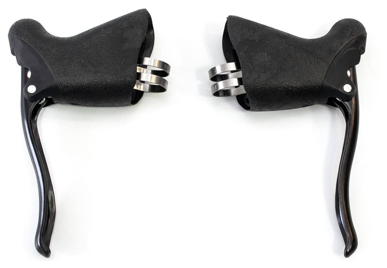 Ручки тормозные Пластик под 2 пальца Winzip 208DL черный для механического дискового тормоза или V-br BRL-044