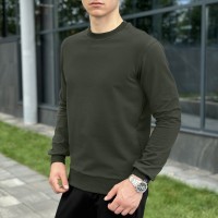 Світшот чоловічий однотонний світлий хакі Pobedov 001