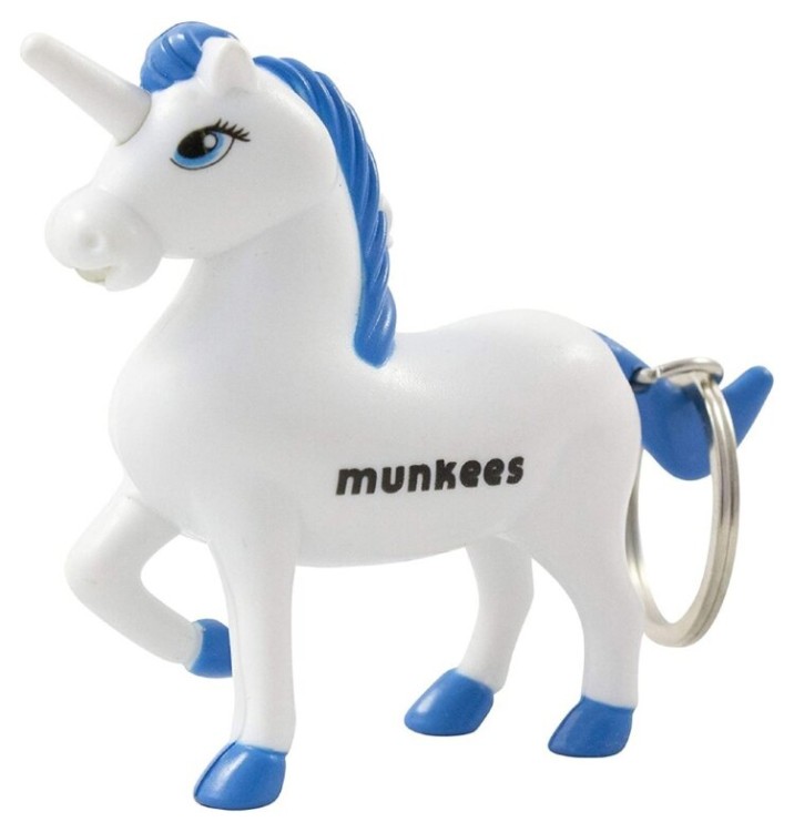 Munkees 1114 брелок-фонарик Unicorn LED white-blue 1114-WB