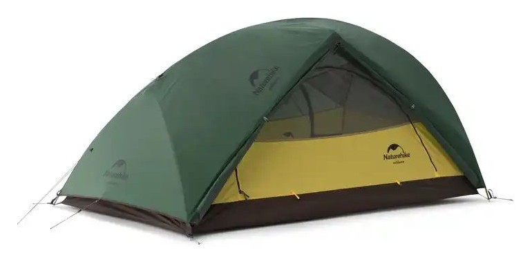Палатка сверхлегкая двухместная с футпринтом Naturehike Star-River 2 Updated NH17T012-T, 210T, темно-зеленый FNR_6927595789049