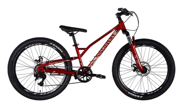 Велосипед ST 24" Discovery FLINT DD FR рама-12" красный 2025 OPS-DIS-24-362
