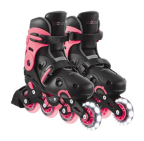 Роликовые коньки GLOBBER GO SCATES LIGHTS коралловые р.34-37, до 60кг, 5+