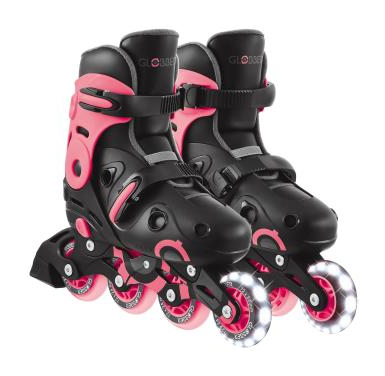 Роликовые коньки GLOBBER GO SCATES LIGHTS коралловые р.34-37, до 60кг, 5+ DWT_785-110