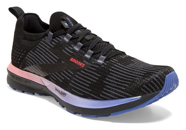 Кроссовки женские Brooks RICOCHET 2 W 38.5 (7.5US) Black/blue/fiery coral (1203031B015) RCH_15290