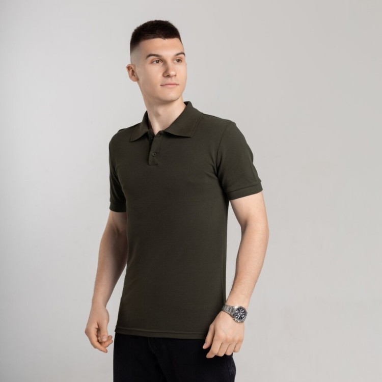 Хакі футболка поло весняна. Легке літнє чоловіче хакі поло Pobedov Royal POB_00000009024