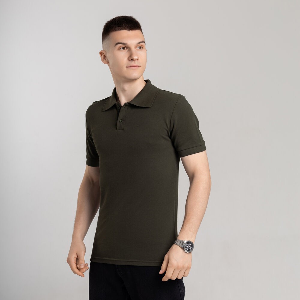 Хакі футболка поло весняна. Легке літнє чоловіче хакі поло Pobedov Royal POB_00000009021
