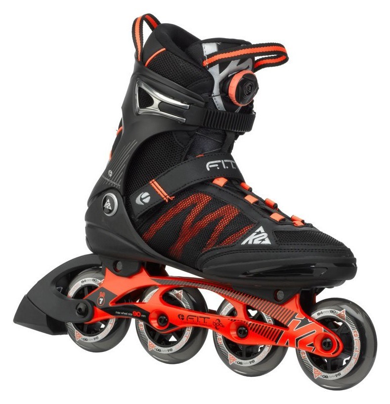 Роликові коньки для дорослих K2 FIT BOA M 44 (10.5US) 285мм Black/coral (3050000) RCH_22571