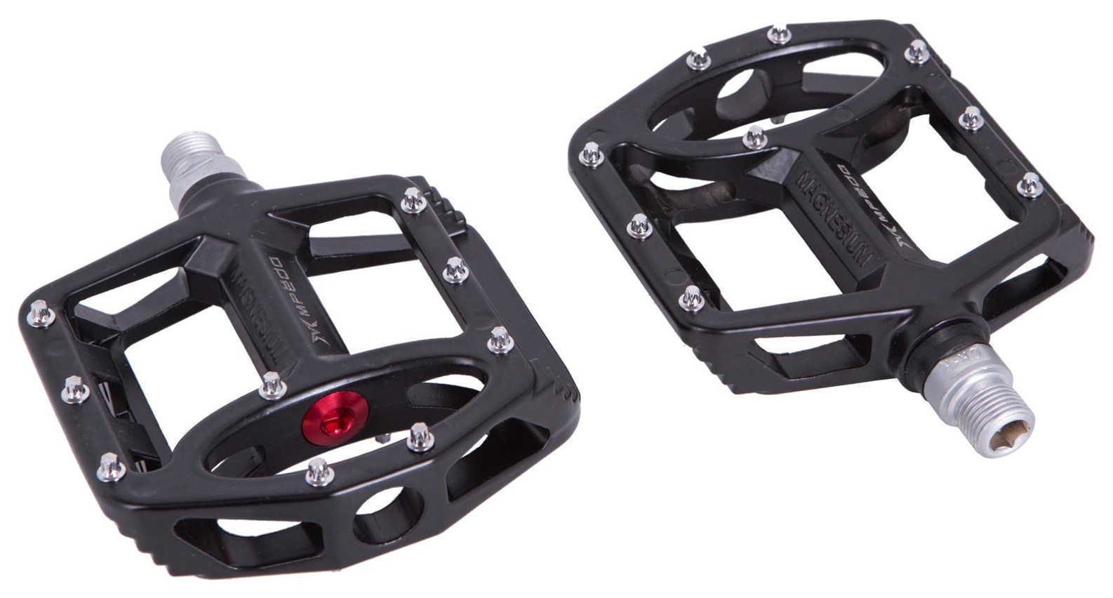 Педалі Алюмiнiй 101*105мм Mpeda AL-1 чорний пром. підшипник змінні шипи, шир.платформа AM (брендоване пакування) PED-082
