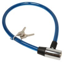 Замок тросовый на ключе VLT PJ-112S 650мм *12мм синий AM (брендированная упаковка)