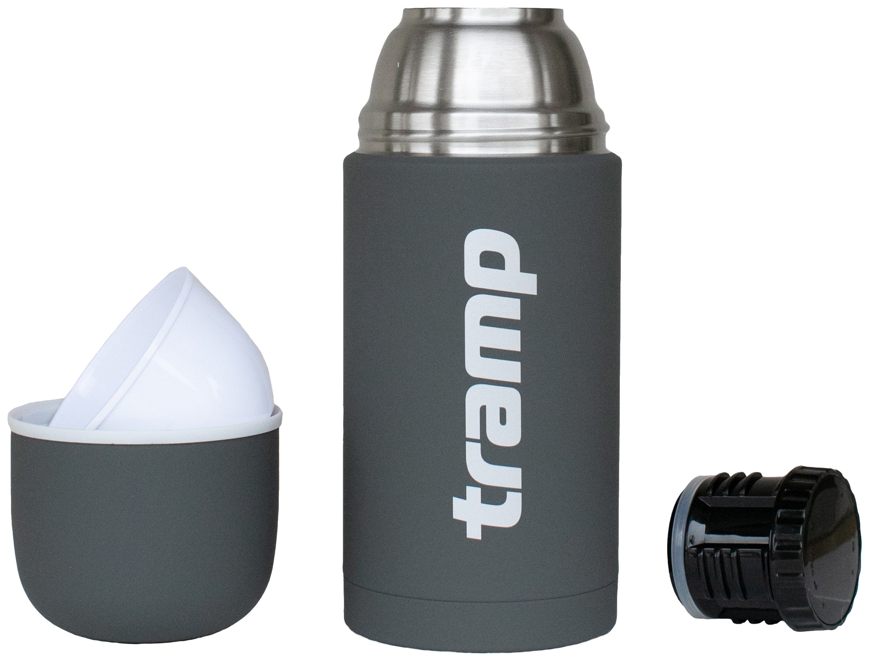Термос TRAMP Soft Touch 0,75л, Сірий 