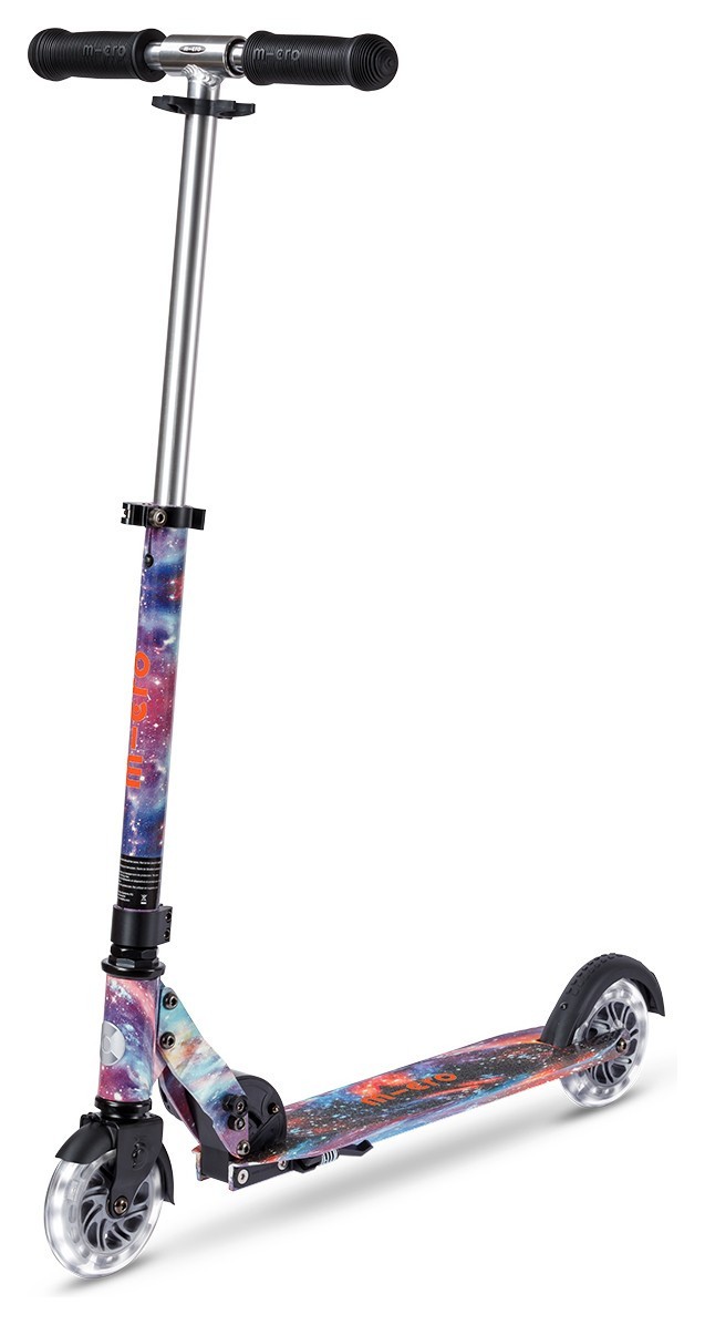 Самокат MICRO серії "Sprite Glow LED Art Collection" – КОСМОС (до 100 кг (kg), двоколісний, світло) SA0299
