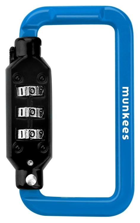 Munkees 35941 карабин Combi Lock Carabiner Square blue 35941-BL